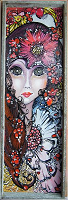 Öl auf Holzplatte 20x60cm